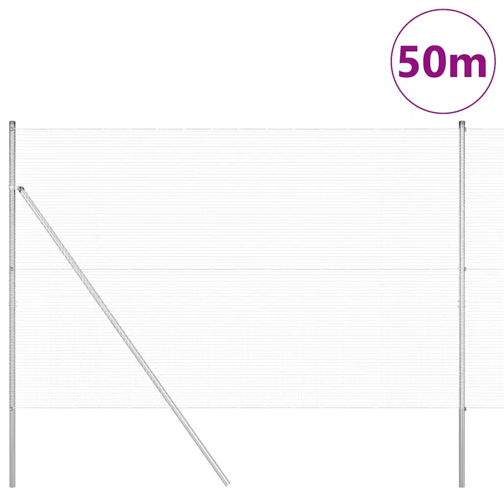 Palo della recinzione Argento 50 x 1,5 m (maglia 16 x 16 mm)