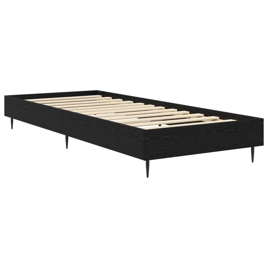 Struttura del letto Rovere Nero 80 x 200 cm