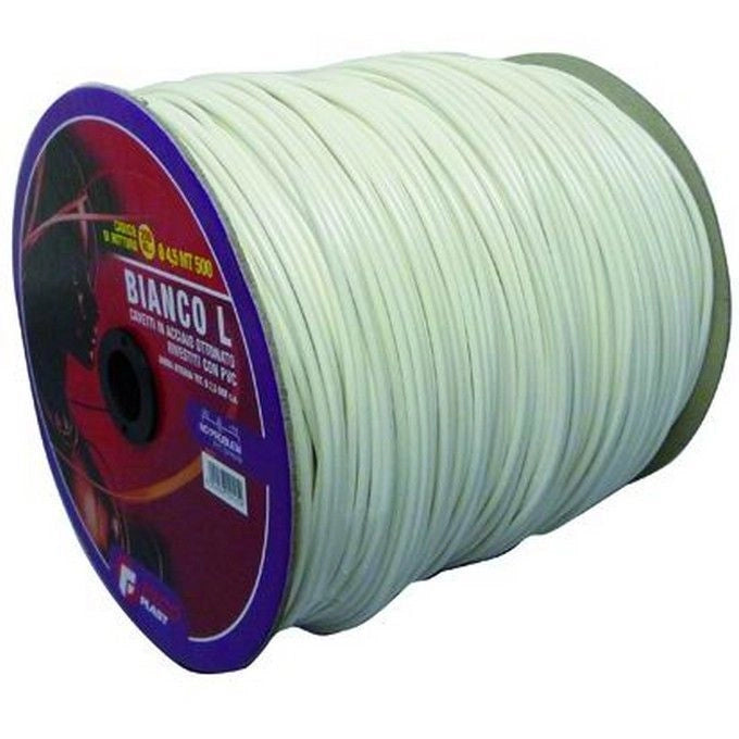 Filomat 920010 Cavetto per Stendere Bobina 500 mt 4.5 x 2.5 mm colore Bianco