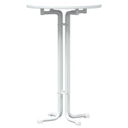 Tavolo da Bar Bianco ?70x110 cm Legno Multistrato e Acciaio