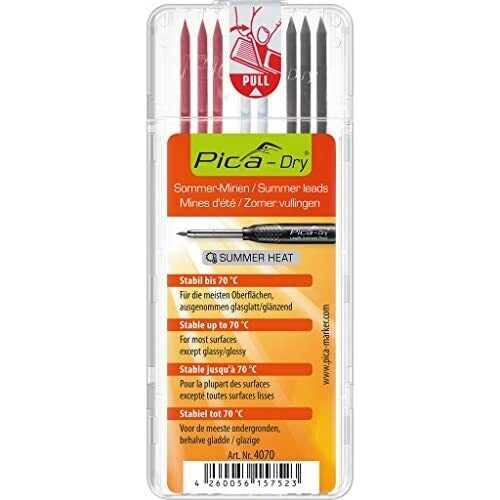 Pica-Marker 4070 mina 2B Grigio, Rosso, Bianco