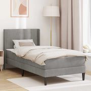 Struttura letto con materasso Grigio Chiaro 90 x 200 cm Velluto 3414837