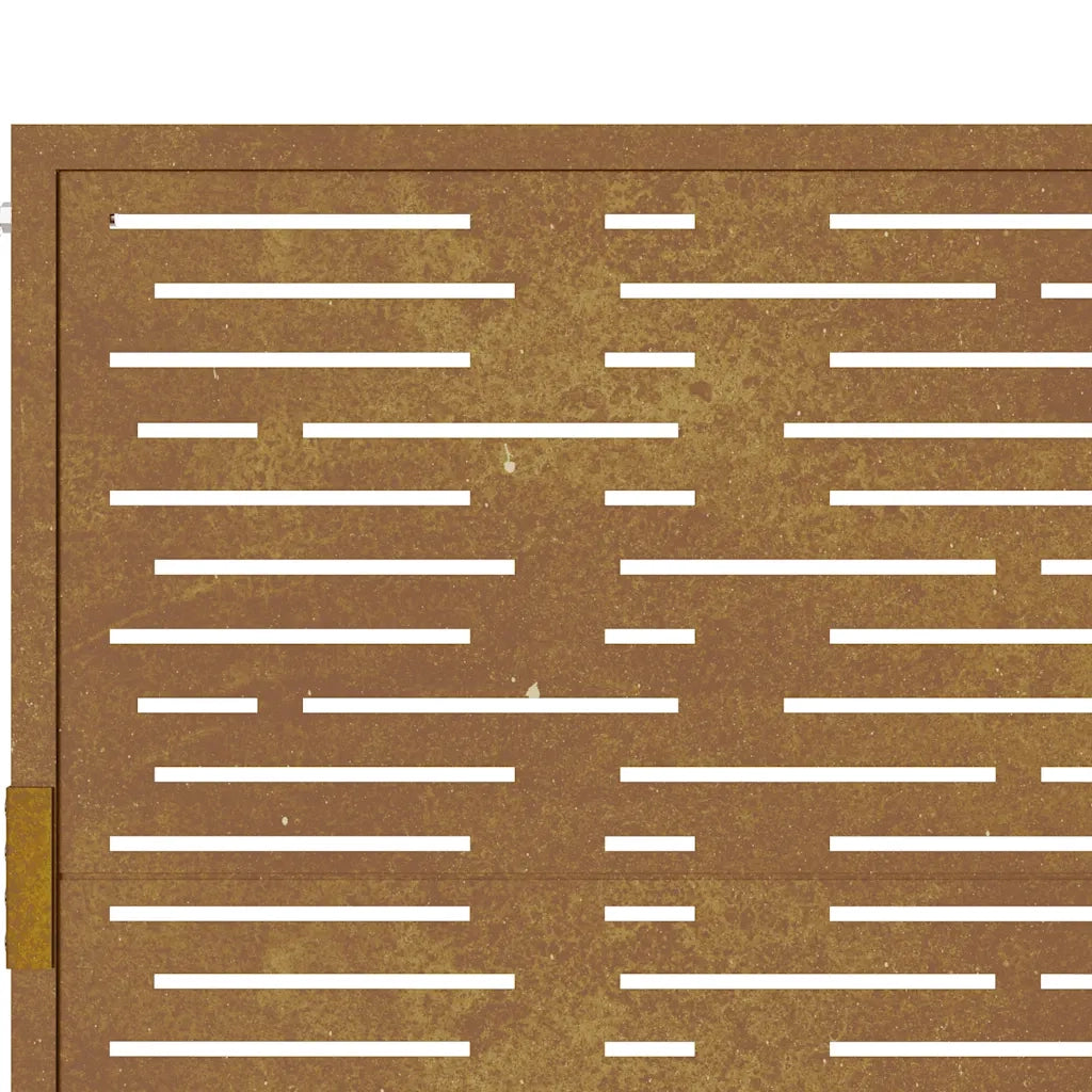 Cancello da giardino 100x150 cm in acciaio Corten design quadrato 153199