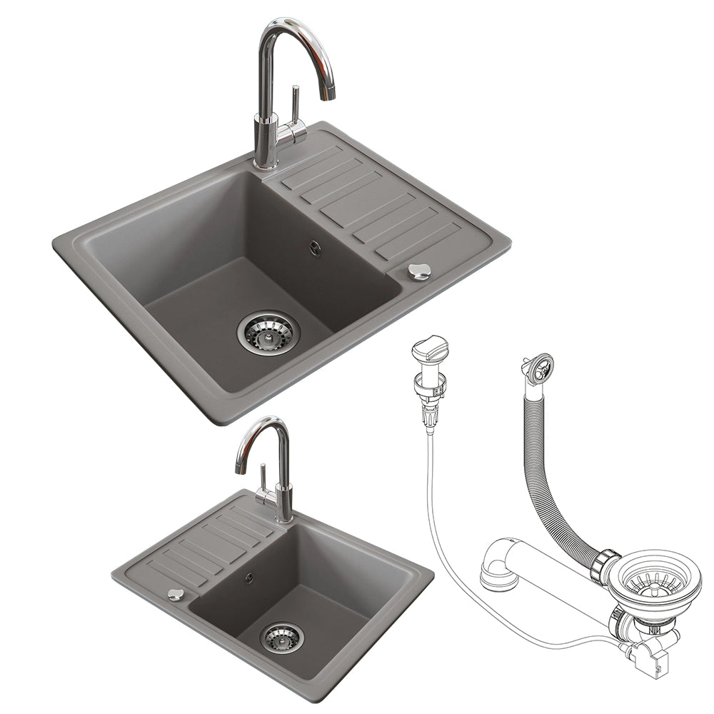 Bergström Lavello Calcestruzzo 57.5 x 46 cm con asciugatura