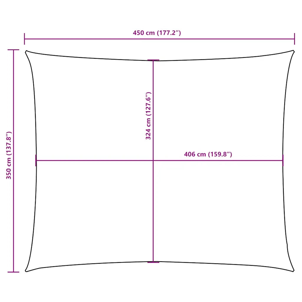 Parasole a vela | Telo Ombra | Vela da ombra Oxford Rettangolare 3,5x4,5 m Blu
