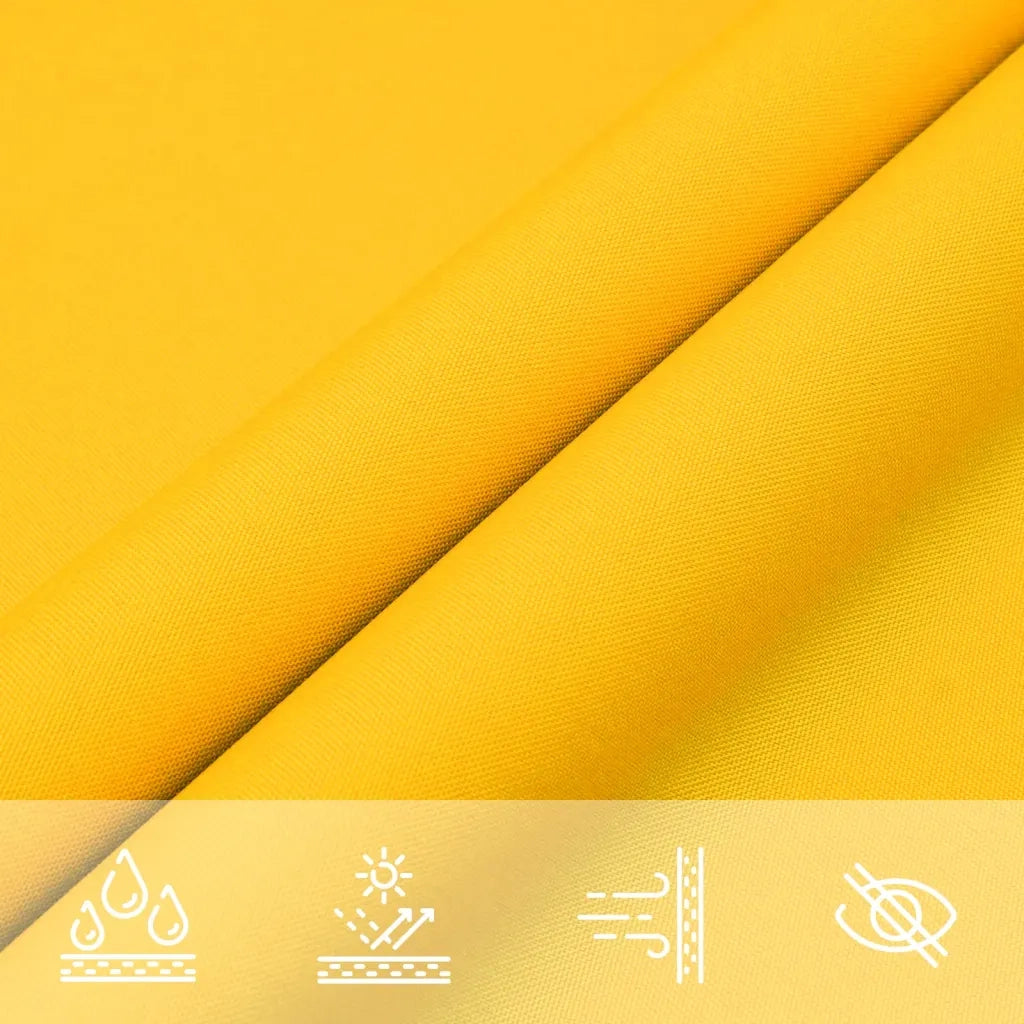 Parasole a Vela in Tela Oxford Quadrato 4,5x4,5 m Giallo