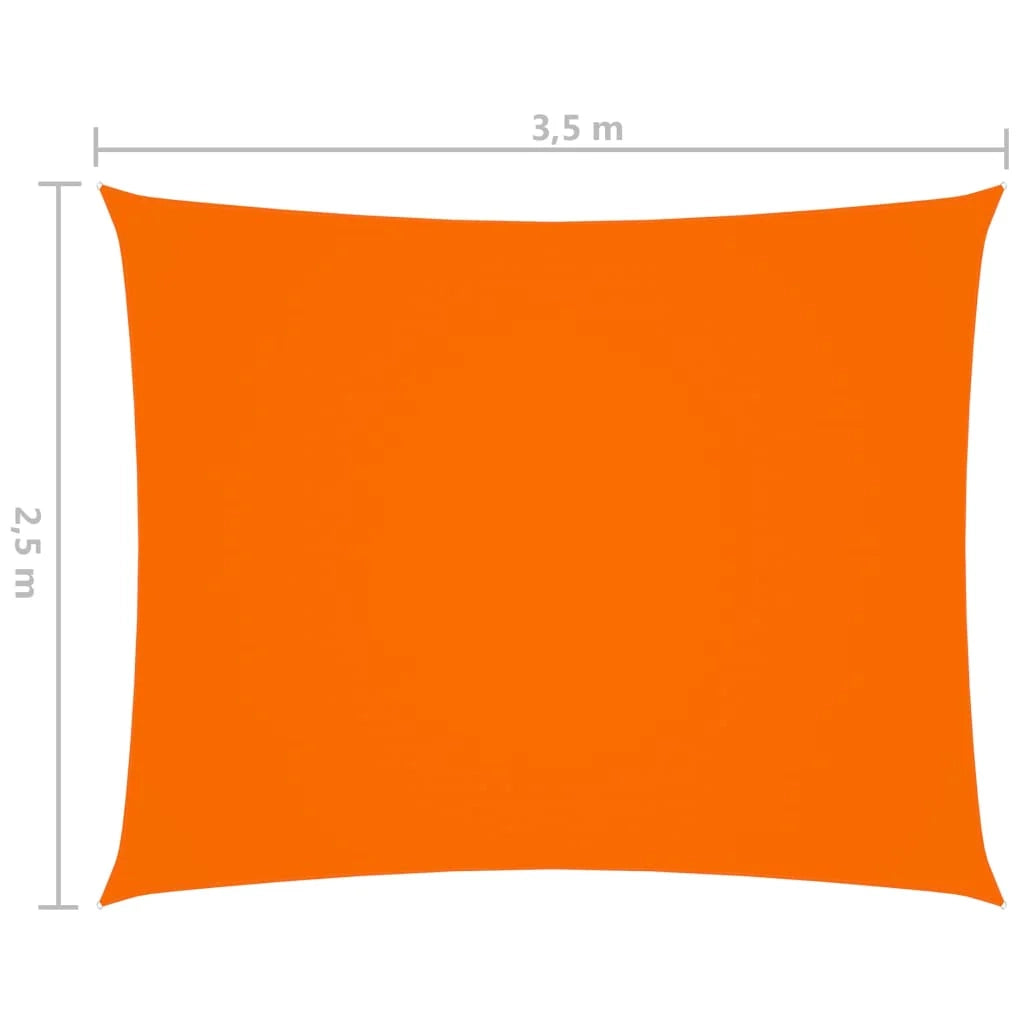 Vela ombreggiante/ombrellone rettangolare in tessuto Oxford 2,5 x 3,5 m arancione 02_0009560