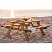 Tavolo picnic accessibile per disabili con panche integrate, struttura inclusiva per carrozzina giardino - Esterni da Vivere