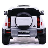 Macchina Elettrica per Bambini 12V con Licenza Land Rover Defender Bianca