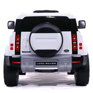 Macchina Elettrica per Bambini 12V con Licenza Land Rover Defender Bianca