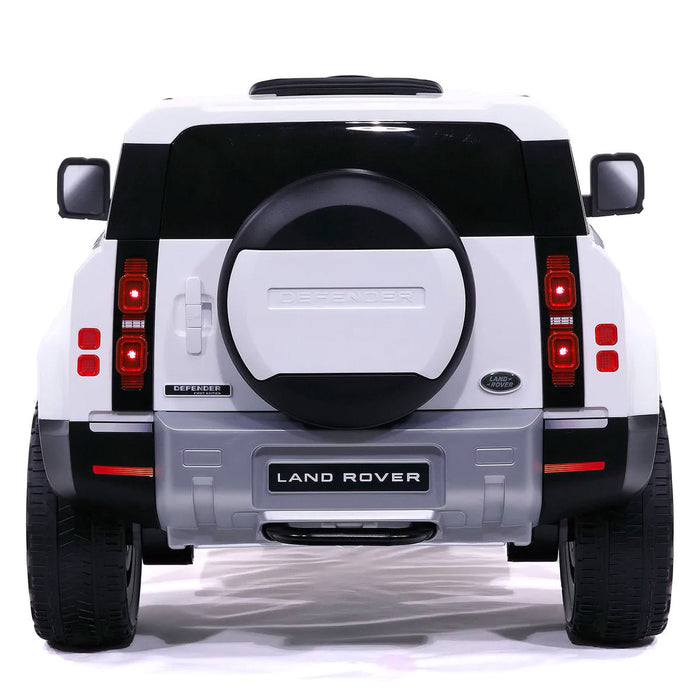 Macchina Elettrica per Bambini 12V con Licenza Land Rover Defender Bianca