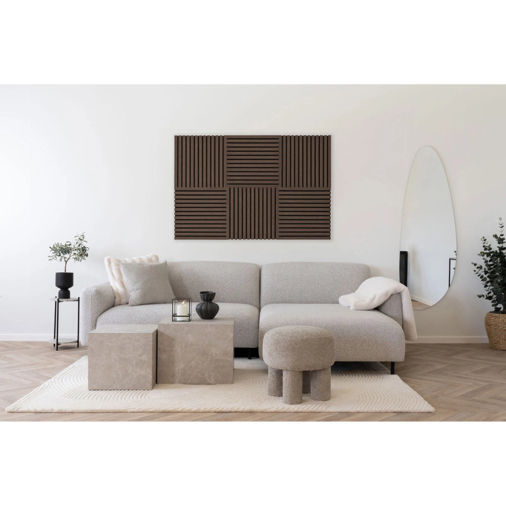 Pannello Acustico Moody 1, Marrone, MDF, 22x520x520 cm