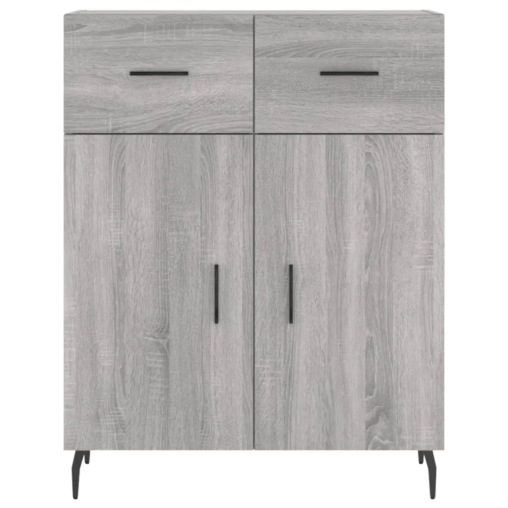Credenza-Buffet-Armadio da cucina Grigio Sonoma 69,5x34x180 cm in Legno Multistrato 372092