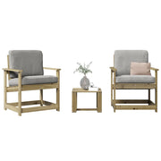 Set Salotto da Giardino 3 pz in Legno Impregnato di Pino 832634