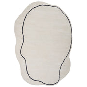 Tappeto moderno in viscosa e lana fatto a mano con motivo geometrico beige 160 x 230 cm Stile Modern Glam