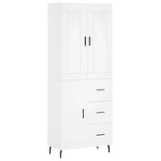 Buffet credenza cassettiera mobiletto mobile contenitore organizer cucina soggiorno salotto alto 69,5 x 34 x 180 cm legno ingegnerizzato bianco 02_0032597