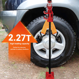 Farm Jack – Compact Set for ATVs/Trailers, High Lift Jack for up to 3000 kg with Base Plate and Wheel Lifting Attachment