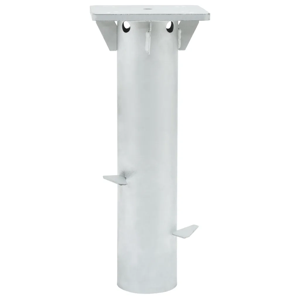 Base per Ombrellone Interrata Argento 16x16x39,5 cm Acciaio CFW8989191