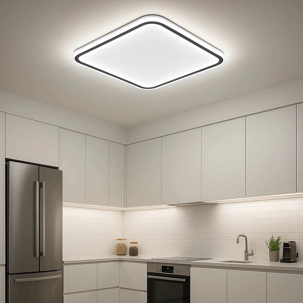 Trade Shop - Plafoniera Lampada Da Soffitto Quadrata 50w 4000lm Con Bordo Tecnologia Cct Ip20 C12-3c -
