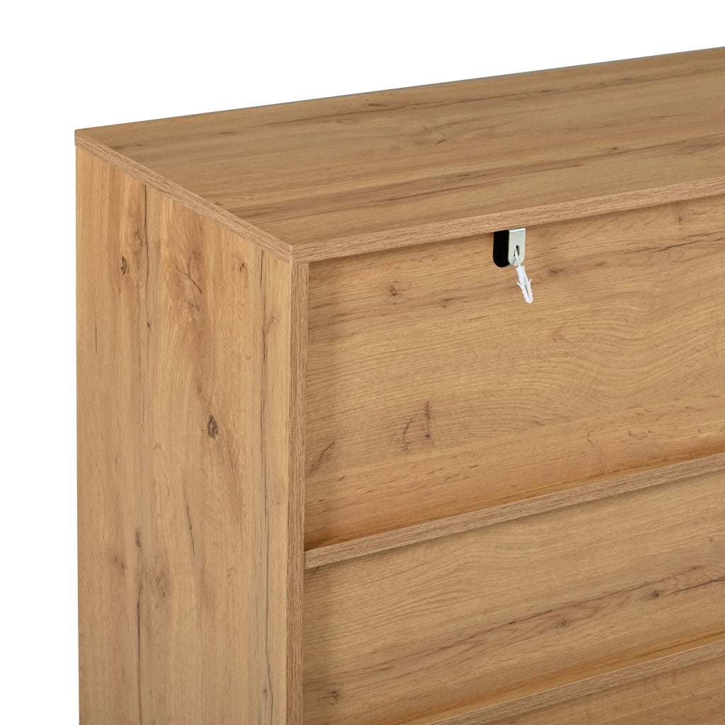Credenza e madia con 2 cassetti, vano aperto e ante ribaltabili per soggiorno, nero naturale, 140 × 40 × 84,5 cm