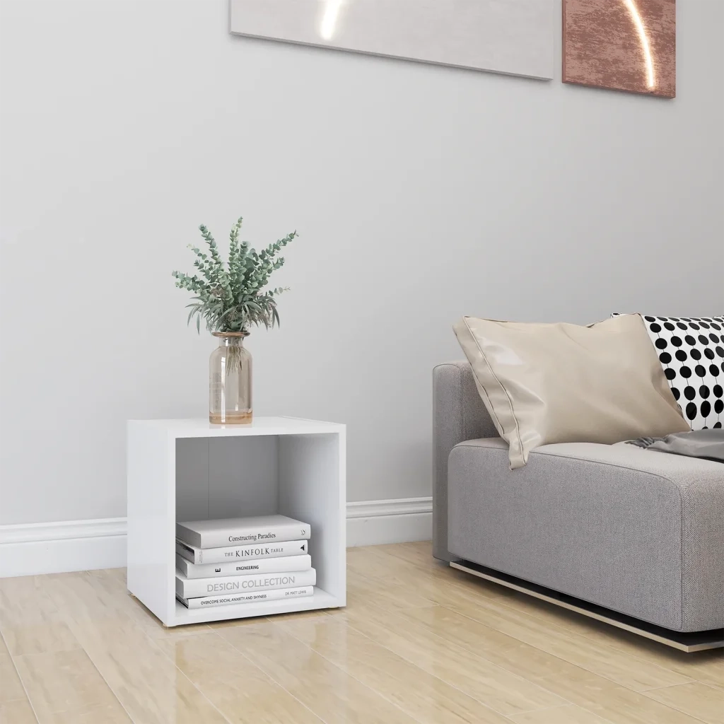 Mobile Porta TV Bianco 37x35x37 cm in Legno Multistrato 805498