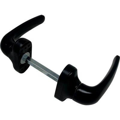MANIGLIA X PORTA METALLO TOP  ALLUMINIO VERN NERA Q8