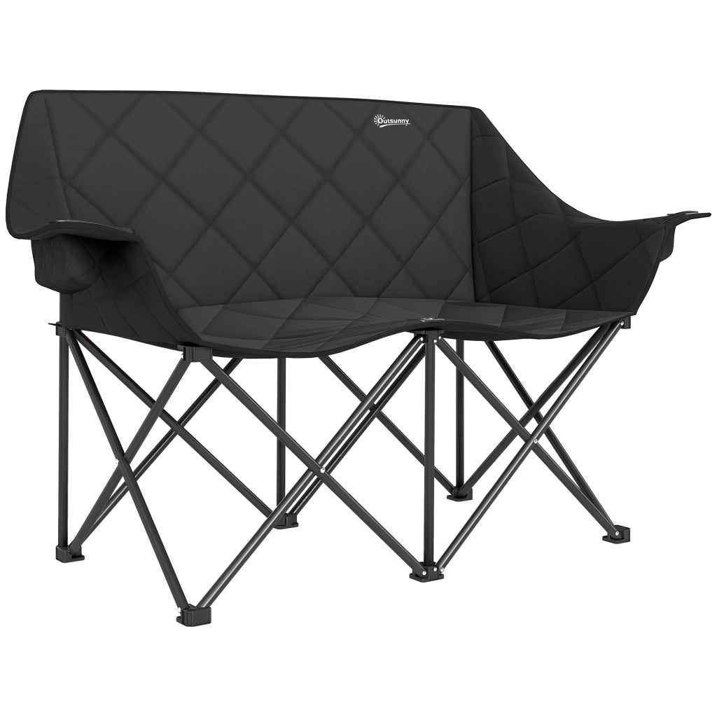 Sedia pieghevole da esterno con borsa ¨C zephmum ¨C nero 60x92x145 cm
