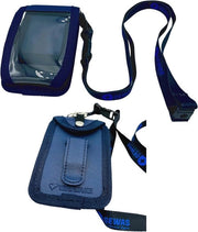 Tas per ricevitore Dexcom G6 e G7 - Borsa con finestrino e clip cintura - Inclusa cintura - Blu scuro