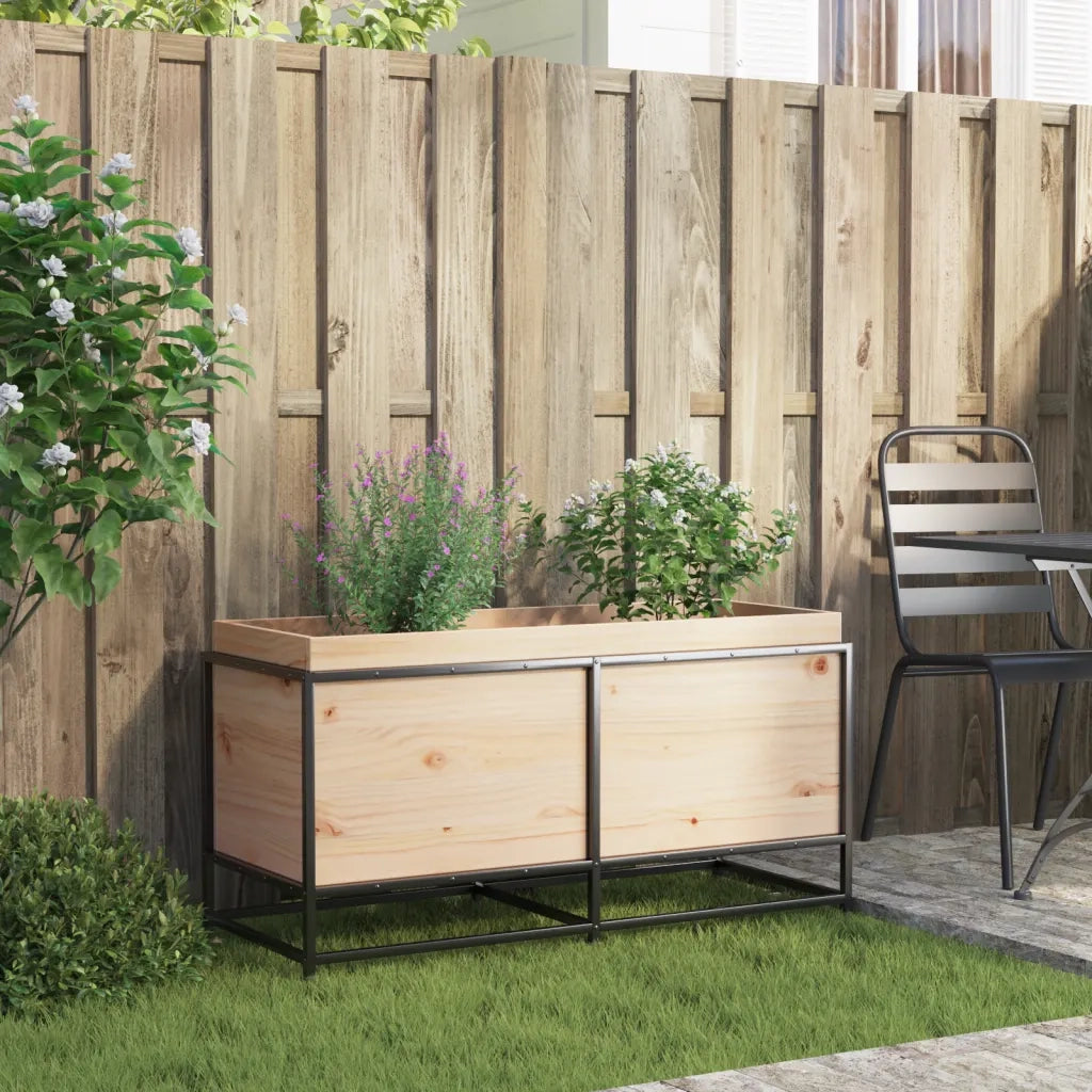 Fioriera da Giardino-Vaso da Esterno 100x40x50 cm in Legno Massello di Pino