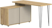 Scrivania angolare Notivo, Cachemire, 135 x 55 cm con schedario