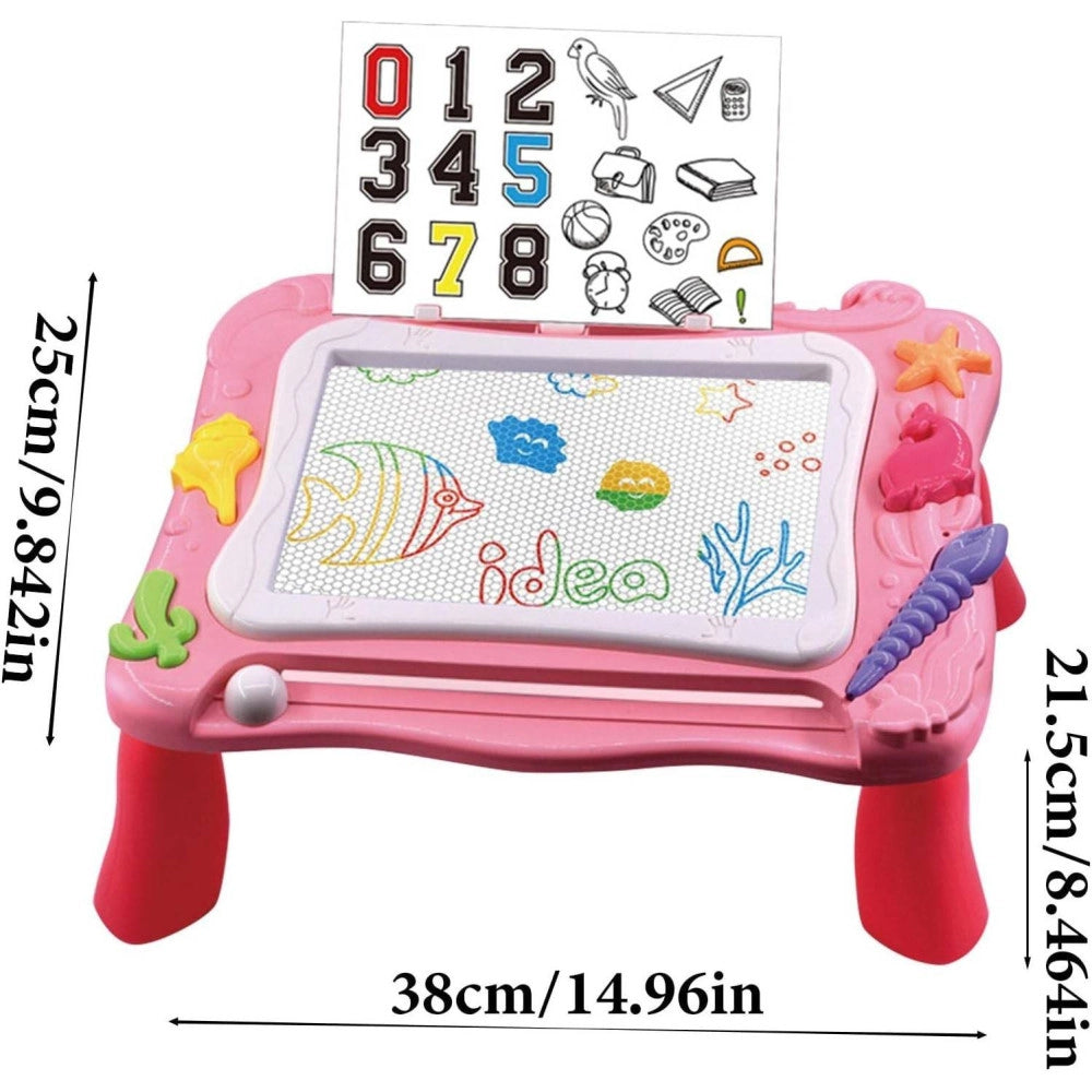 Trade Shop - Tavolo Da Disegno Magnetico Per Bambine Lavagnetta Cancellabile Gioco Educativo -