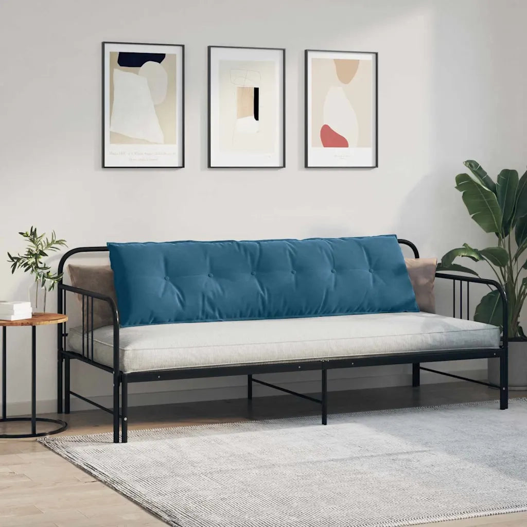 Cuscino per Schiena Blu 180 x 50 cm Tessuto in Cords