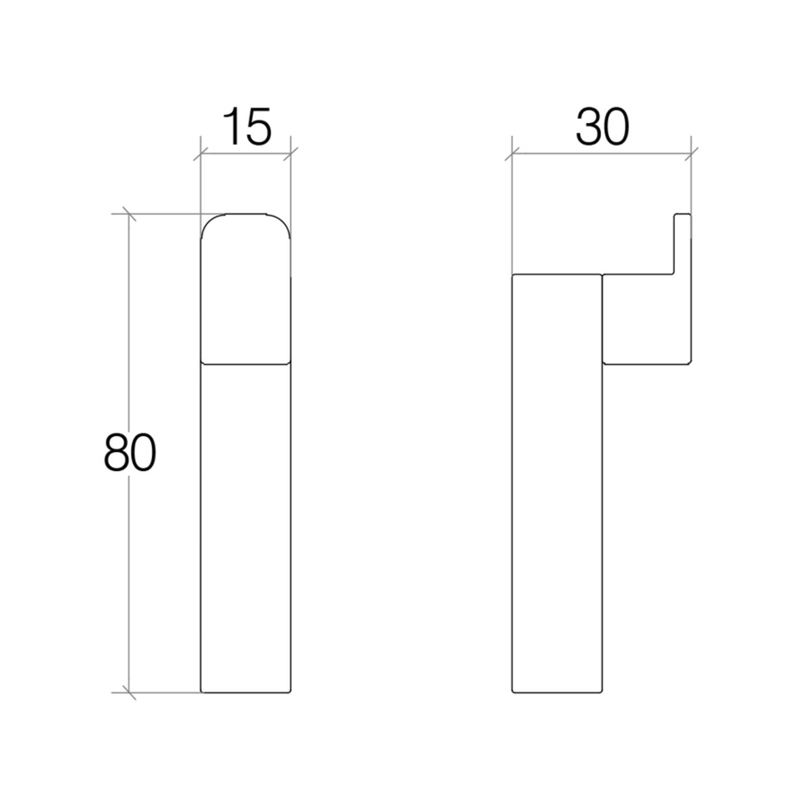 Lineabeta - Appendiabiti a L Grela in acciaio bianco