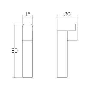 Lineabeta - Appendiabiti a L Grela in acciaio lucido