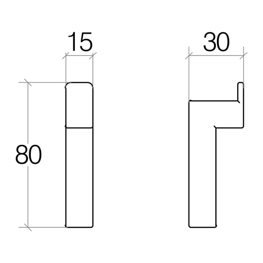 Lineabeta - Appendiabiti a L Grela in acciaio satinato