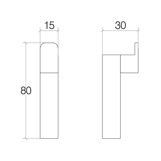 Lineabeta - Appendiabiti a L Grela in acciaio nickel nero