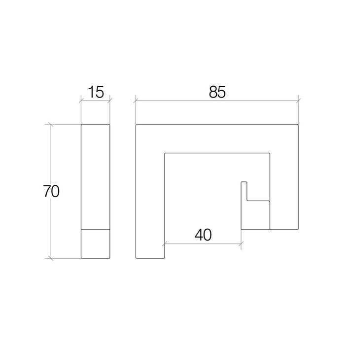 Lineabeta - Appendiabiti a G Grela in acciaio bianco