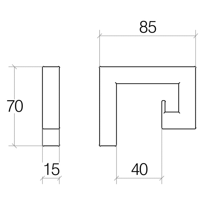 Lineabeta - Appendiabiti a G Grela in acciaio satinato