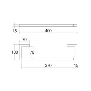 Lineabeta - Porta asciugamani Grela in acciaio bianco L.40 cm