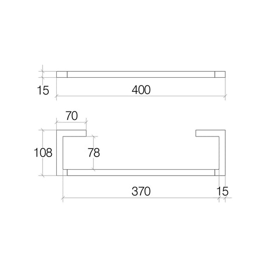 Lineabeta - Porta asciugamani Grela in acciaio bianco L.40 cm