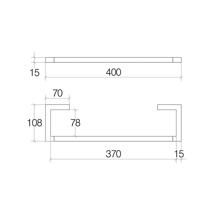 Lineabeta - Porta asciugamani Grela in acciaio bianco L.40 cm