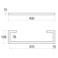 Lineabeta - Porta asciugamani Grela in acciaio satinato L.40 cm
