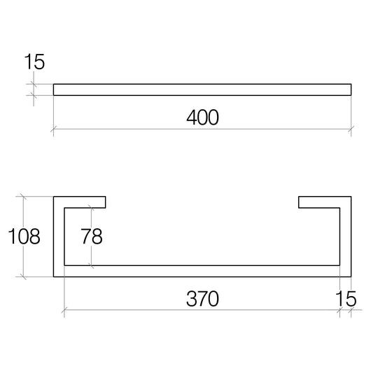 Lineabeta - Porta asciugamani Grela in acciaio satinato L.40 cm