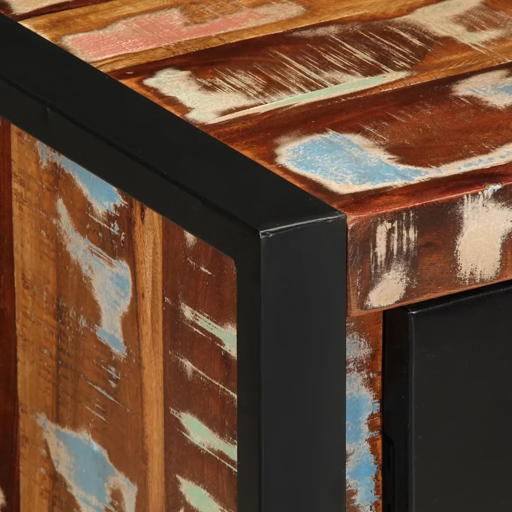 Credenza-Buffet-Armadio da cucina Multicolore 55x35x70 cm in Legno Massello Recupero 714711