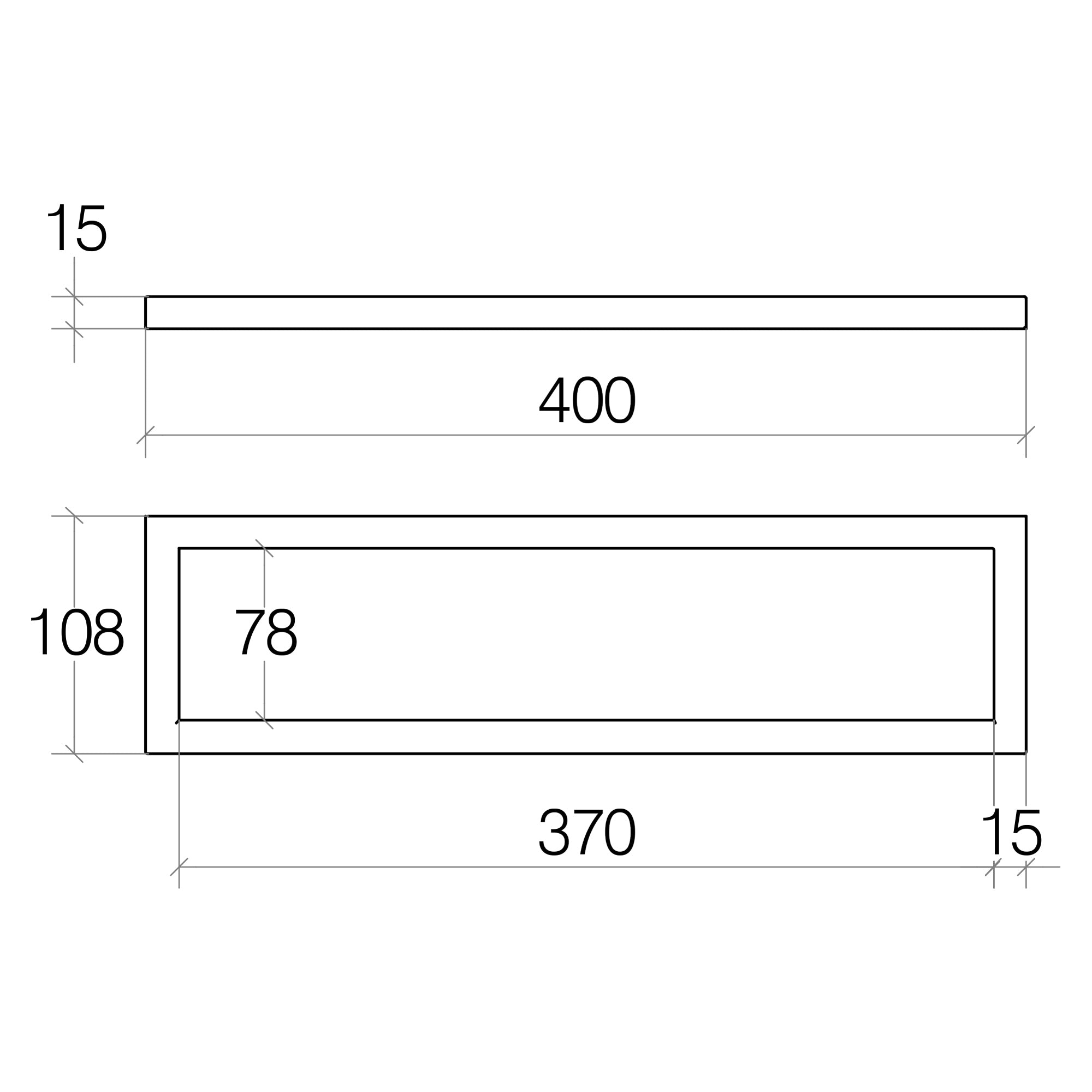 Lineabeta - Porta asciugamani - Porta accessori Grela in acciaio satinato L.40 cm