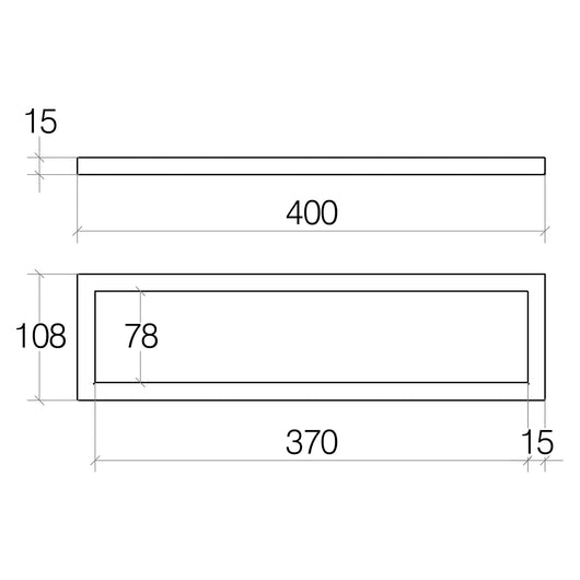 Lineabeta - Porta asciugamani - Porta accessori Grela in acciaio satinato L.40 cm