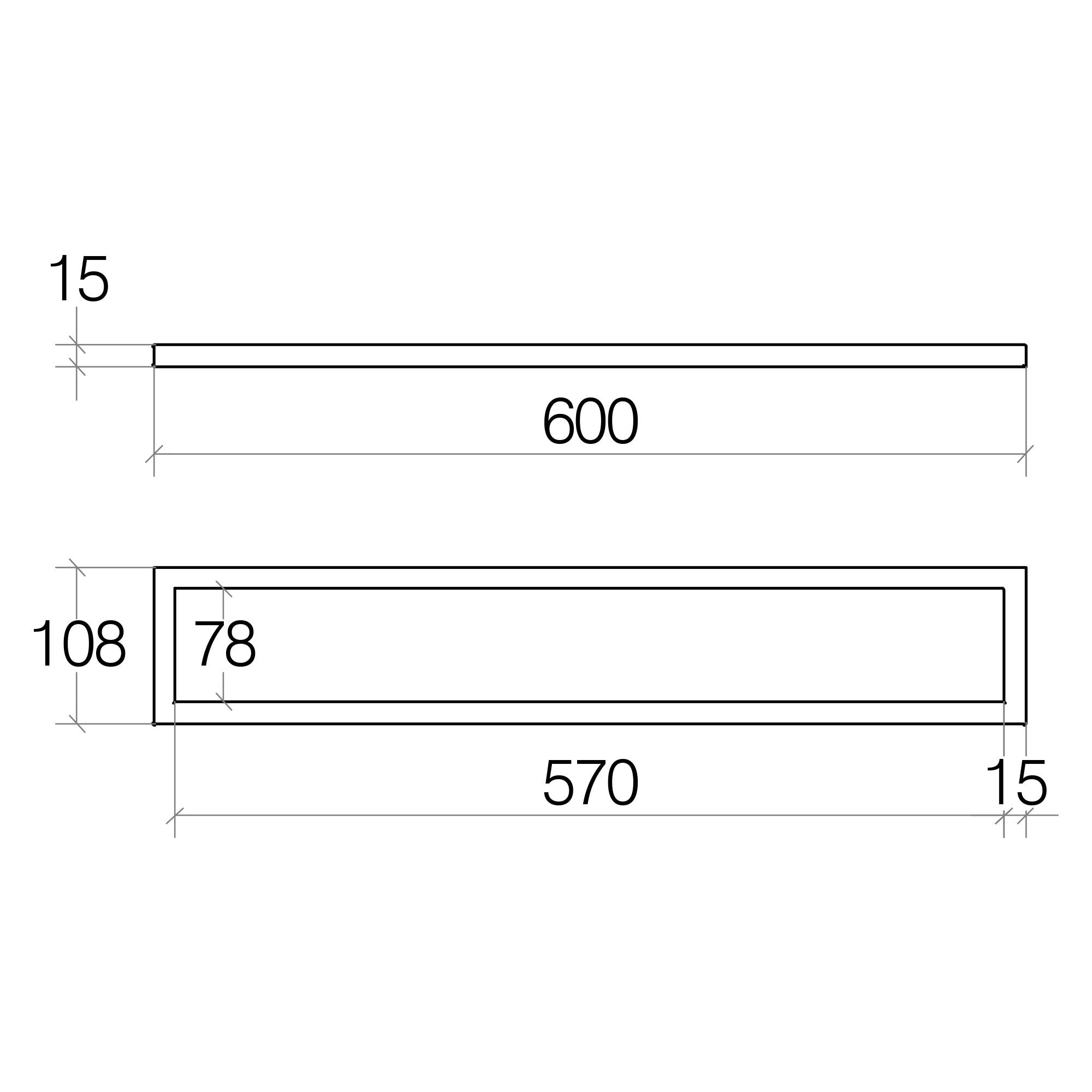 Lineabeta - Porta asciugamani - Porta accessori Grela in acciaio satinato L.60 cm