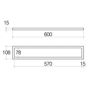 Lineabeta - Porta asciugamani - Porta accessori Grela in acciaio satinato L.60 cm