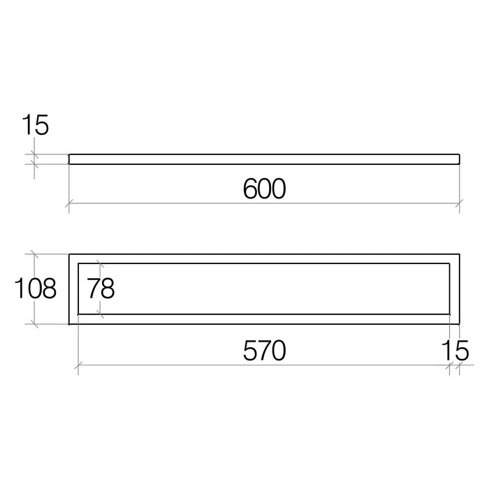 Lineabeta - Porta asciugamani - Porta accessori Grela in acciaio satinato L.60 cm