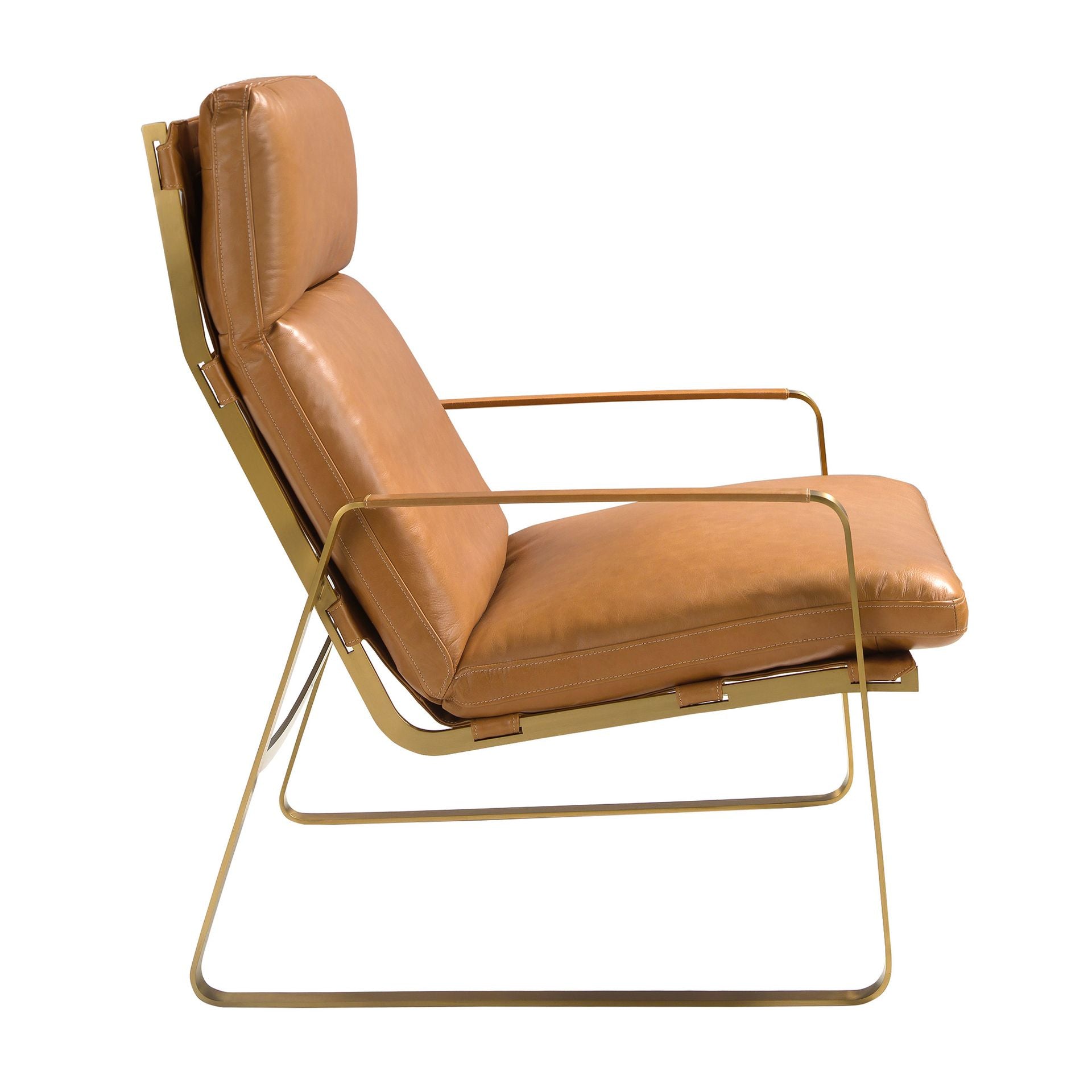 Poltrona in pelle di cammello